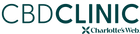 CBD Clinic logo with 'Charlotte's Web' branding